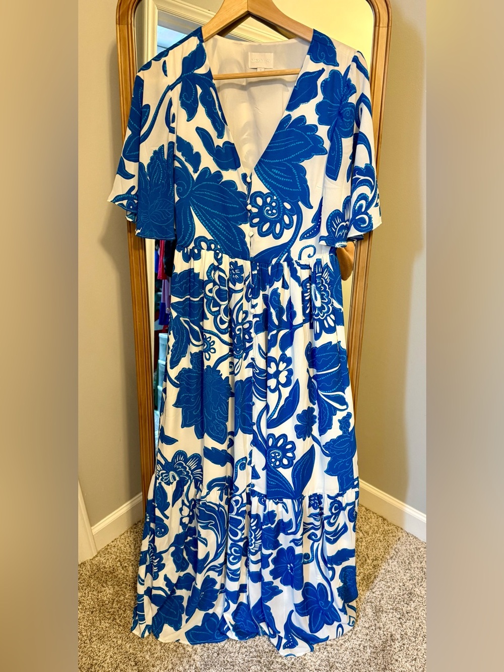 Sugarlips Blue & White Floral Dress